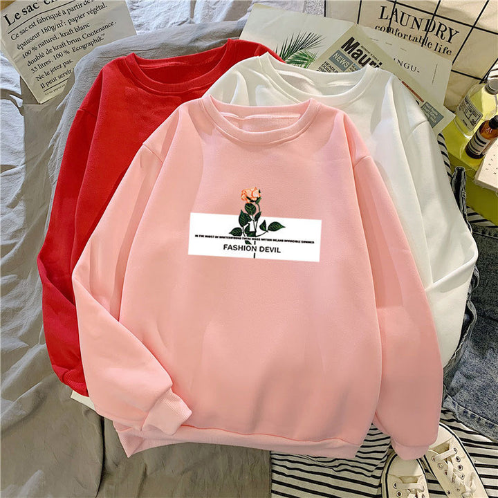 Kvinders sweatshirt med blomstermotiv Skovae