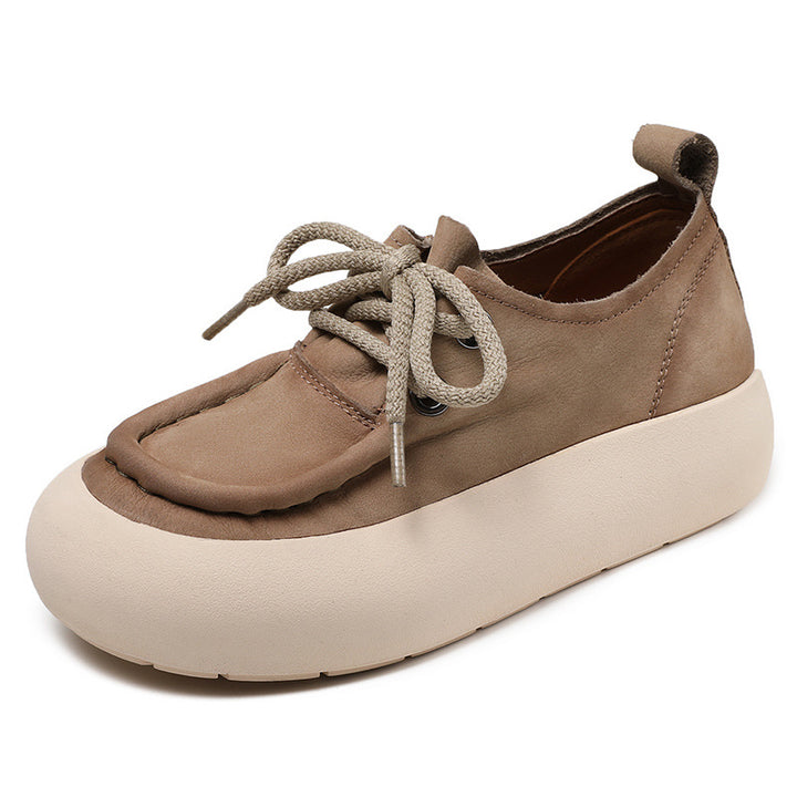 Kvinder Fritid Plattform Snørebånd Sneakers med unikt struktureret Overmateriale Stilla