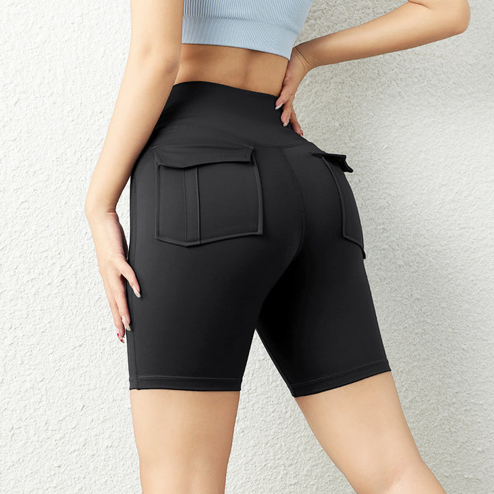 Dame Høj Talje Sportsshorts med praktisk Lomme og figurskabende Effekt Stilla