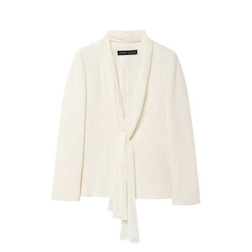 Dame Elegant Tailored Blazer med Wrap Binding Detalje Stilla