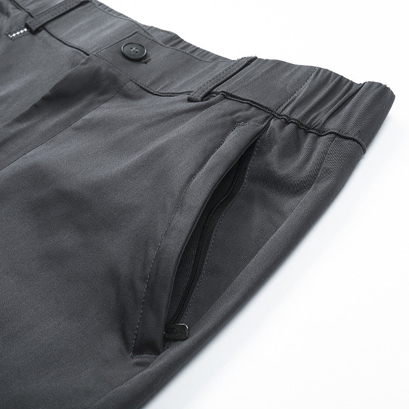 Herrer mode Chino-bukser med elastisk talje og sidelommer Stilla