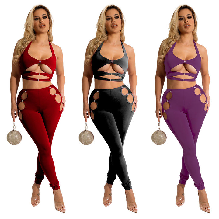 Dame Cut-Out Jumpuit med retro-design og unikke accenter Stilla