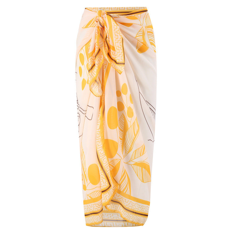 Dameonepiece badedragt med justerbare stropper og elegant drapering Skovae