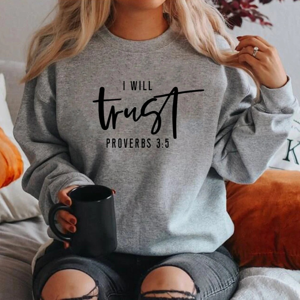 Kvinders sweatshirt med motiverende tekst og komfortabel pasform Stilla