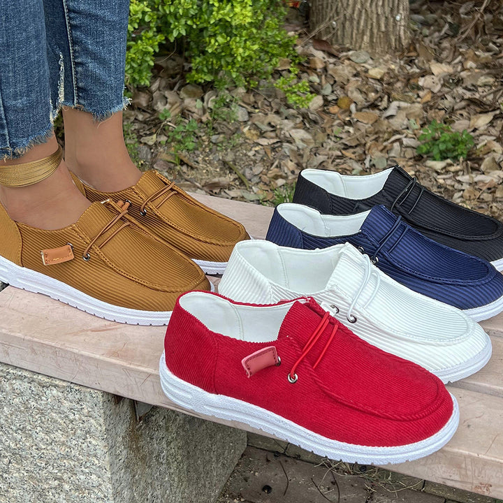 Dame afslappede Slip-On Sneakers med struktureret overflade og skridsikker sål Stilla