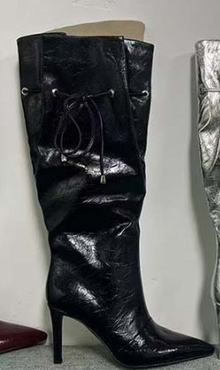 Femme Højglans Over-knæ Stiletto Støvler Stilla 1749742609
