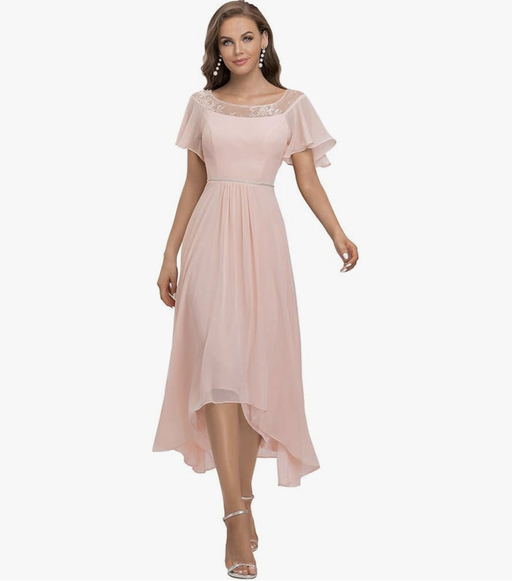 Dame Elegant Spids Overlay Maxikjole Stilla