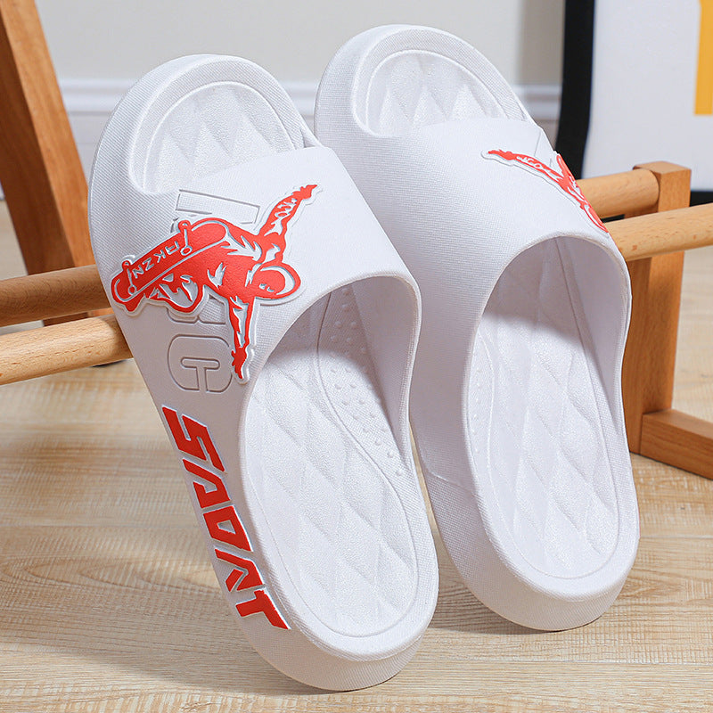 Dame Sporty Badetøfler i Skate-Design Stilla