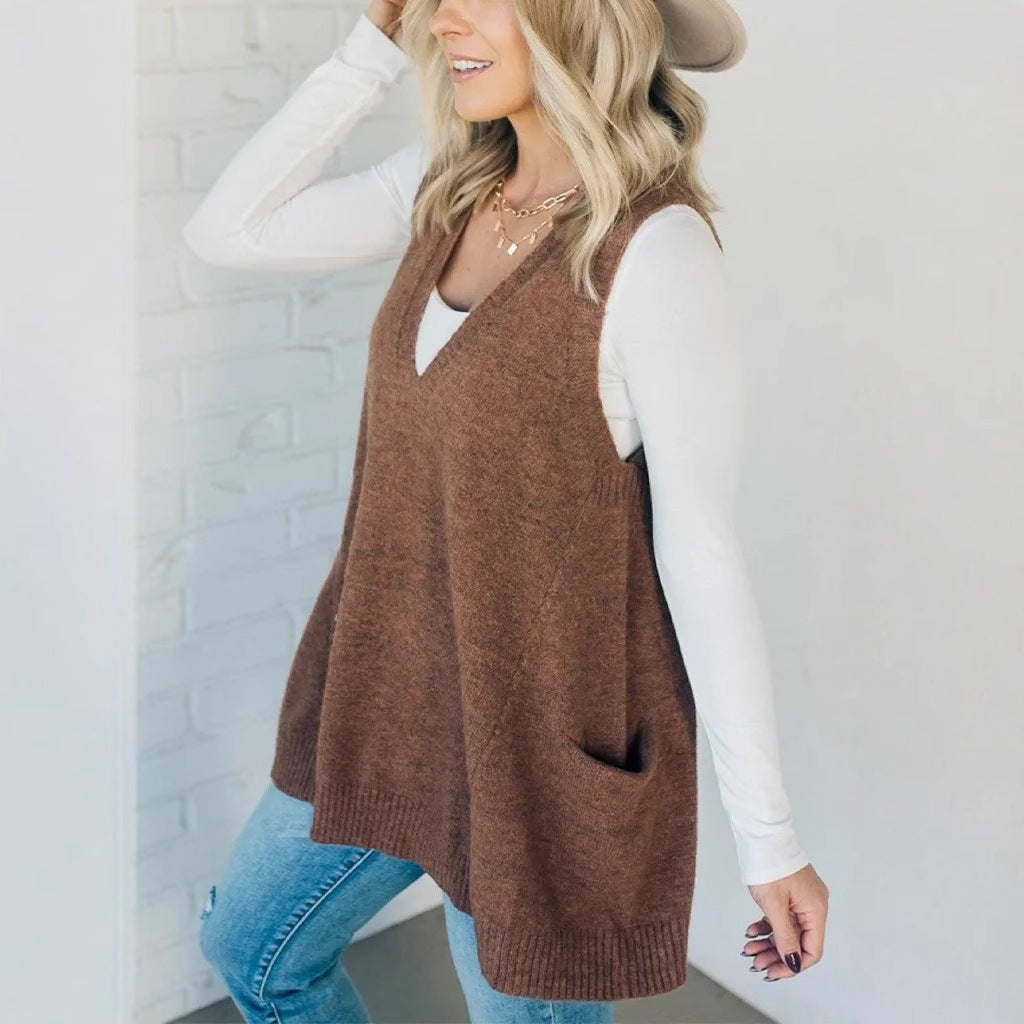 Dame Oversized Strikpullover Stilla
