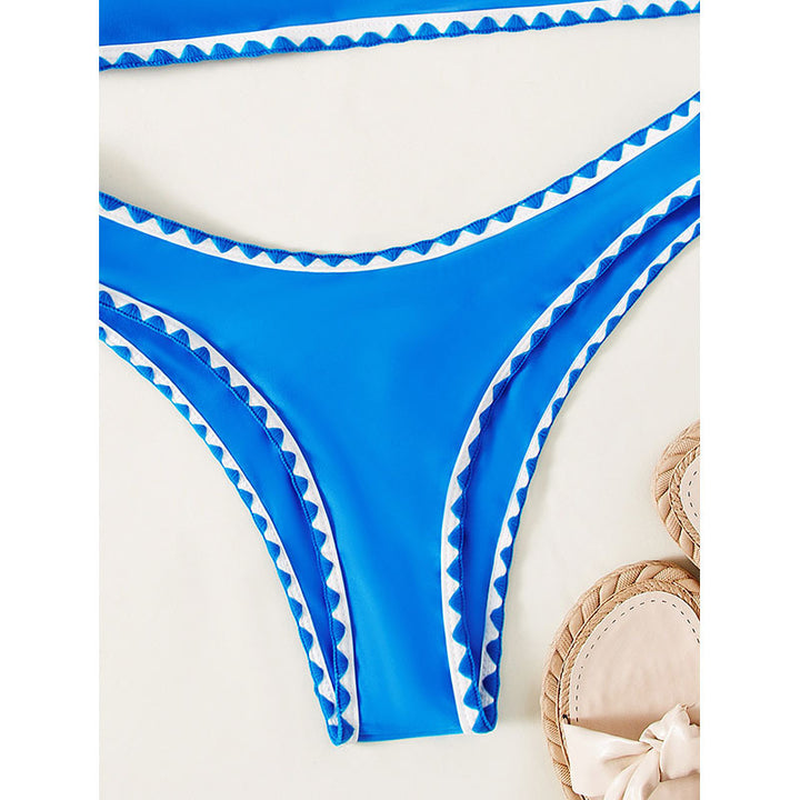 Dame bikini sæt med afslappet snit og kontrasterende kanter Skovae