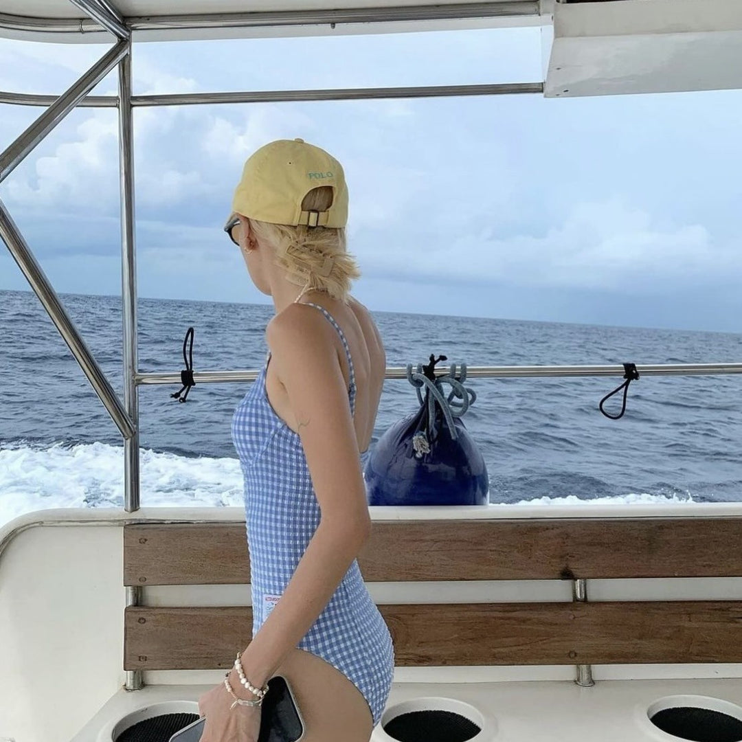 Dame High-Waist Gingham Én-delt Badedragt Stilla