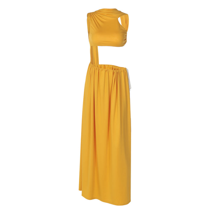Dame Elegant Maxikjole med raffineret cut-out design og flydende pasform Skovae