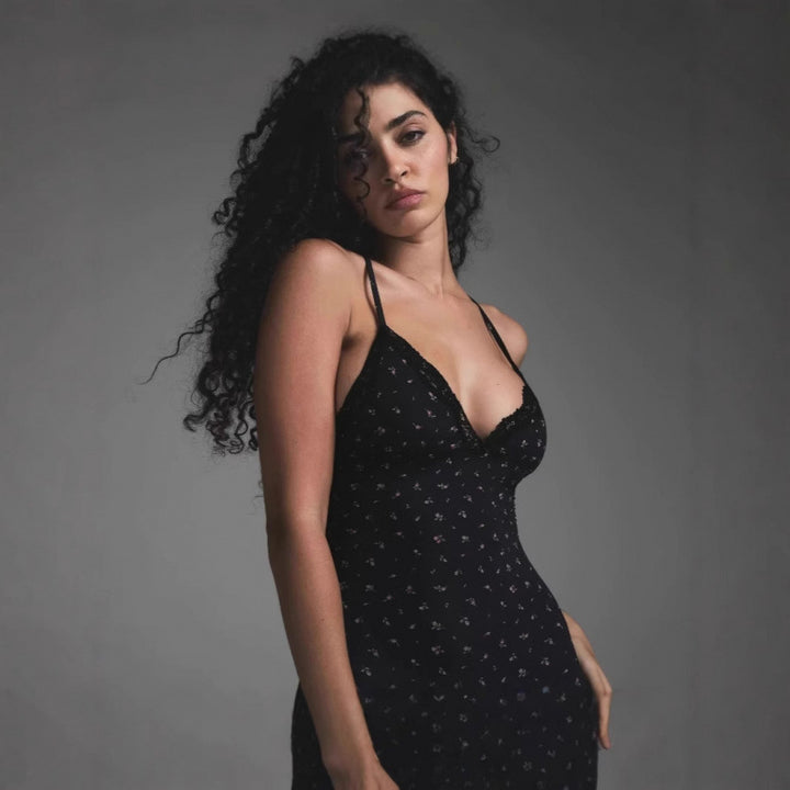 Dame Floral Spids Besætning Bodysuit Stilla