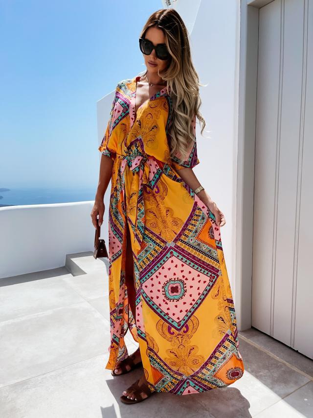 Kvinder Bohemian Inspireret Maxi Kaftan Kjole Stilla