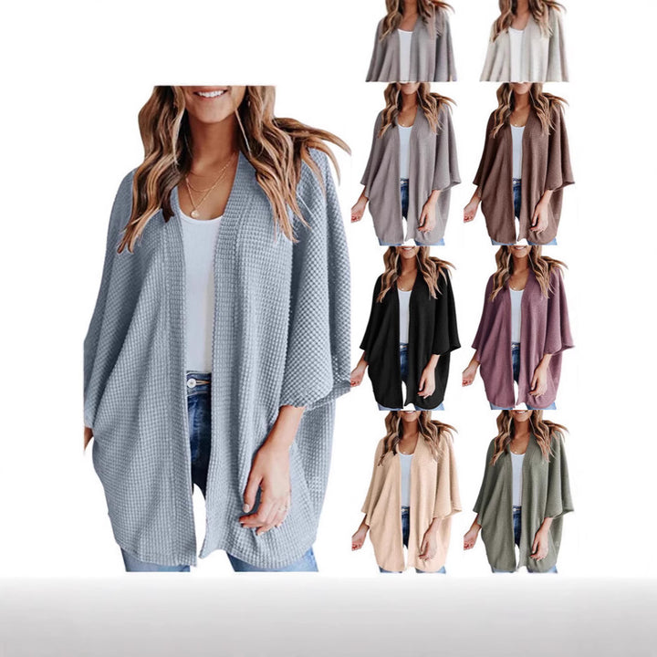 Dame afslappet strik kimono med løs pasform og afslappet design Stilla