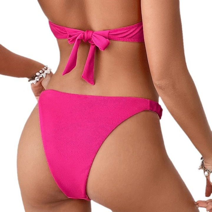 Dame bikini-sæt med floral applikation og elastisk top Stilla