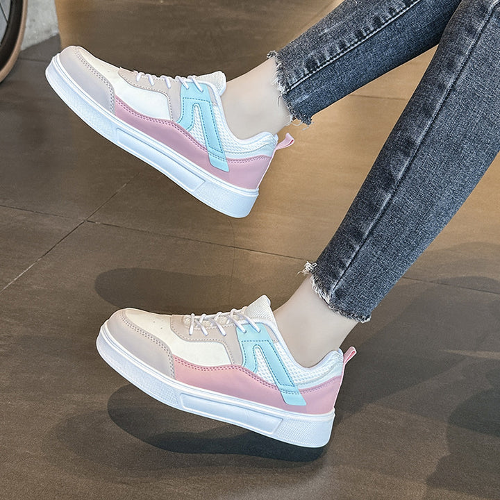 Dame Lettere Athletic Sneakers med Åndbar Mesh-Ventilation og Polstret sål Stilla