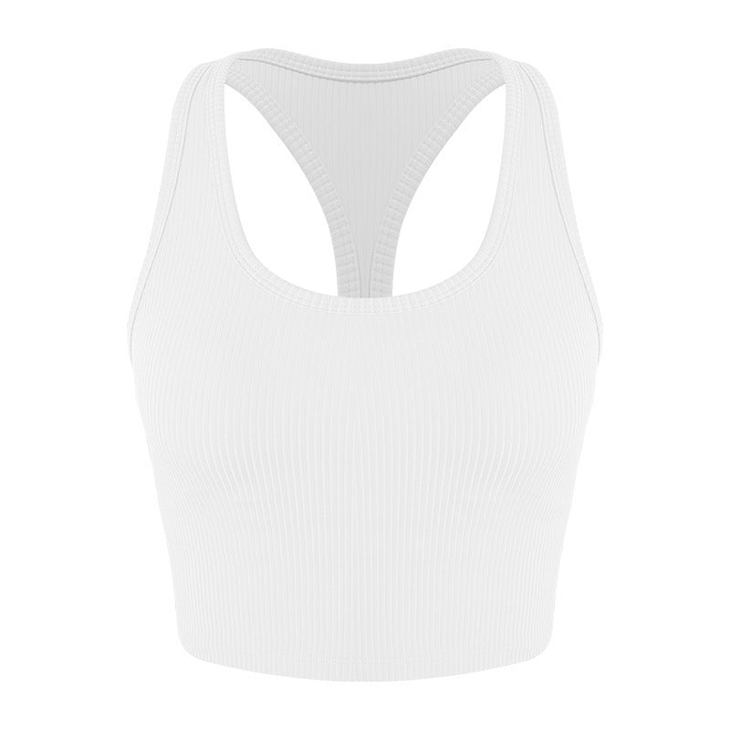Dame Sports Racerback Crop Top med fugtregulerende materiale og elastisk pasform Stilla