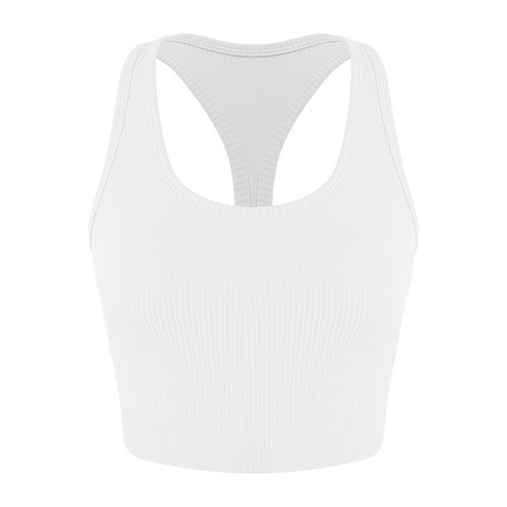 Dame Sports Racerback Crop Top med fugtregulerende materiale og elastisk pasform Stilla