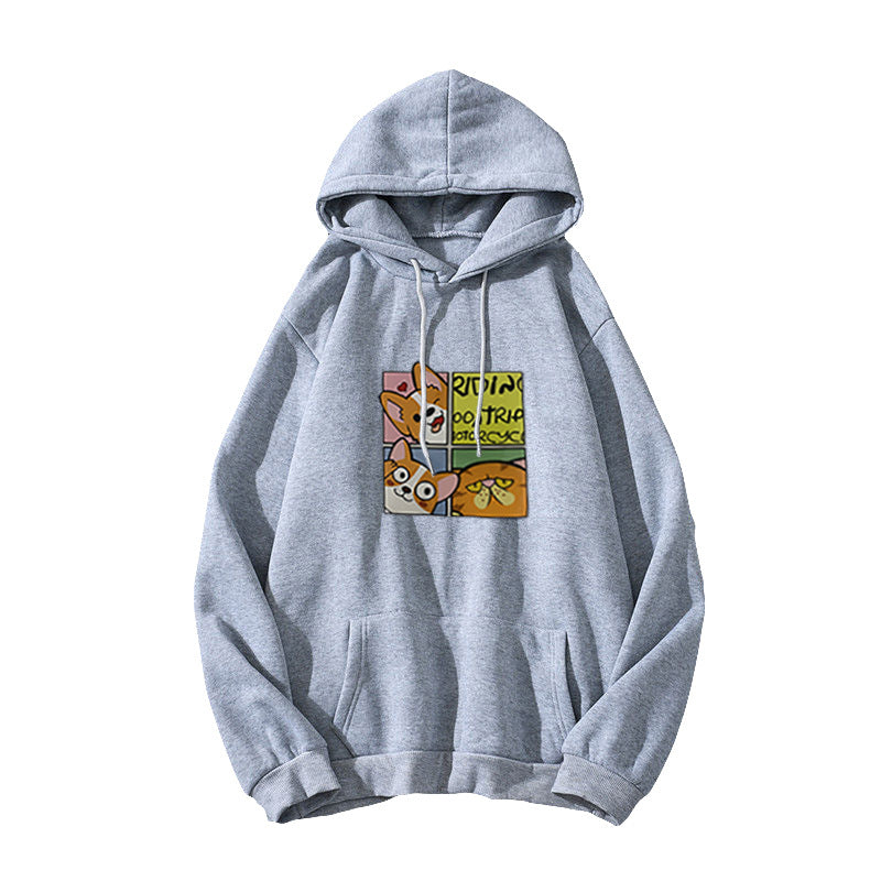 Kvinde Hoodie med sødt hunde design Skovae