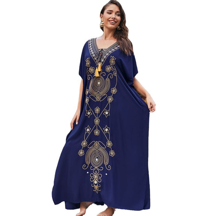 Damer Elegant Kaftan med kunstneriske Applikationer Stilla
