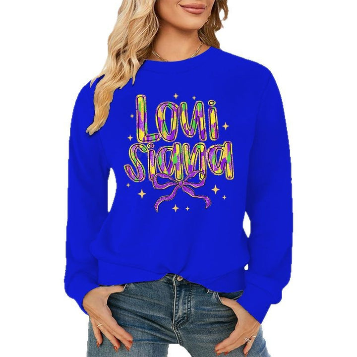 Kvinders sweatshirt med kreativ skrift og blødt inderskud Stilla
