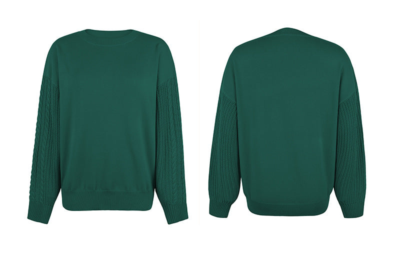 Stilla | Afslappet O Hals Langærmet Ensfarvet Løs Sweatshirt