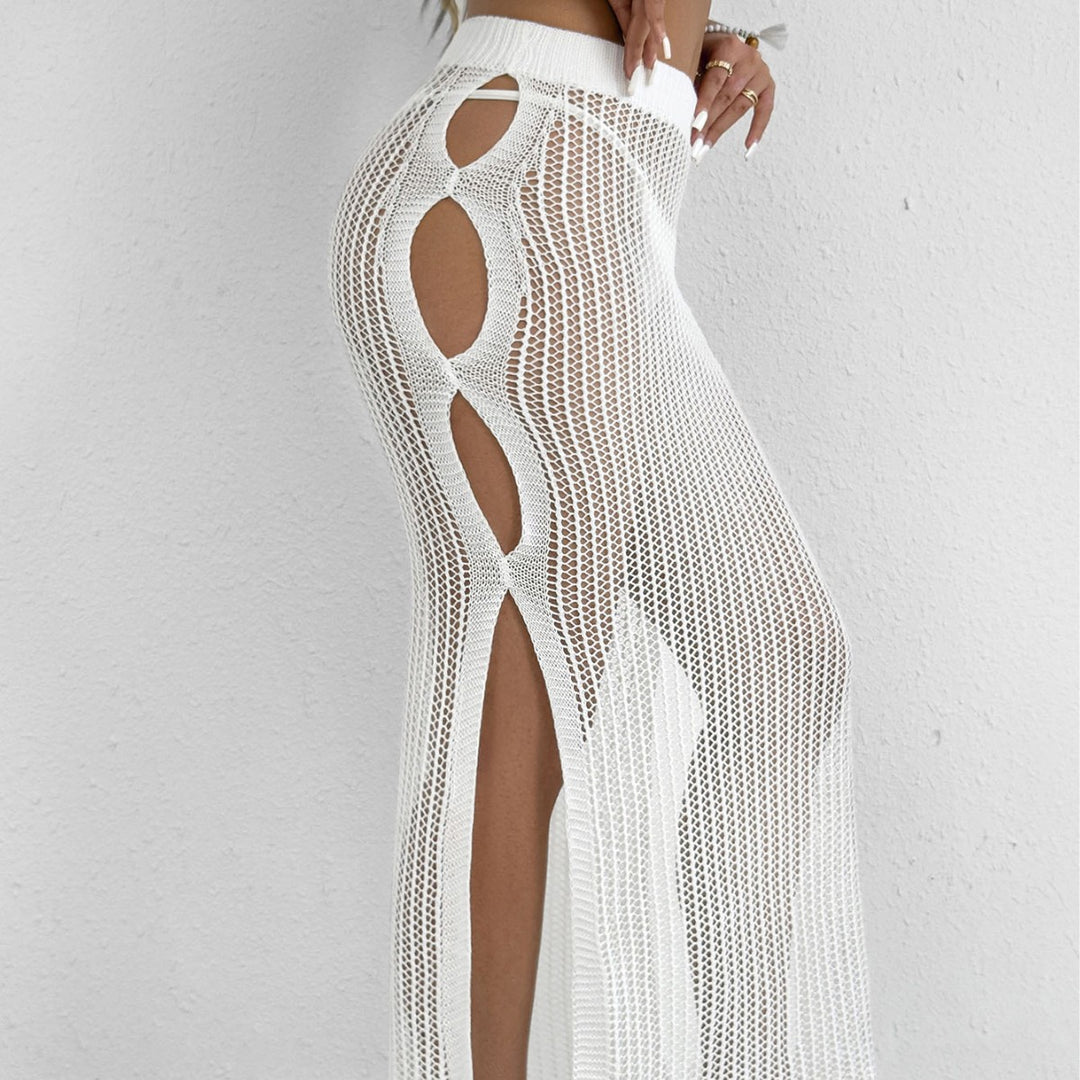 Femme Transparent Hæklet Maxi Skirt Stilla