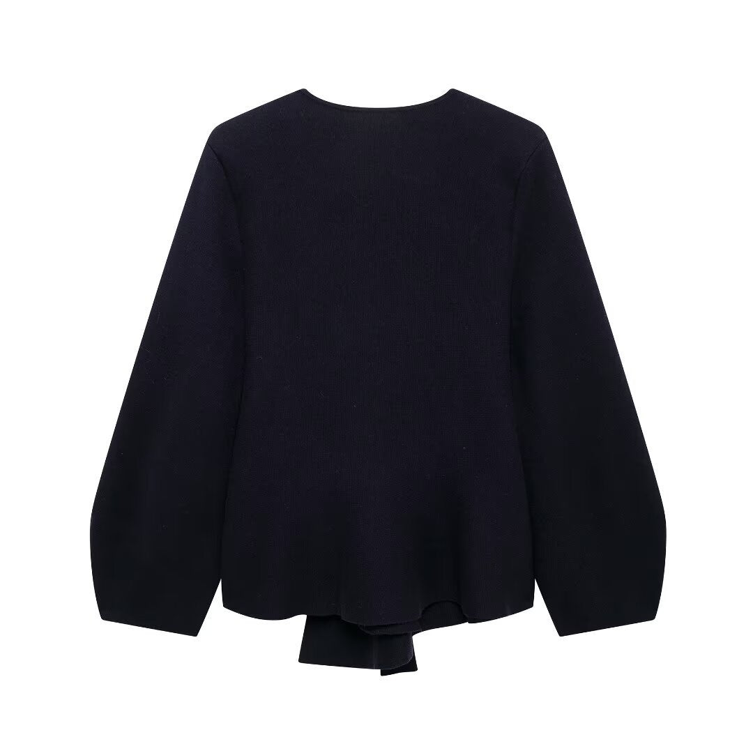 Femme Viskosebluse med bånddetalje Stilla