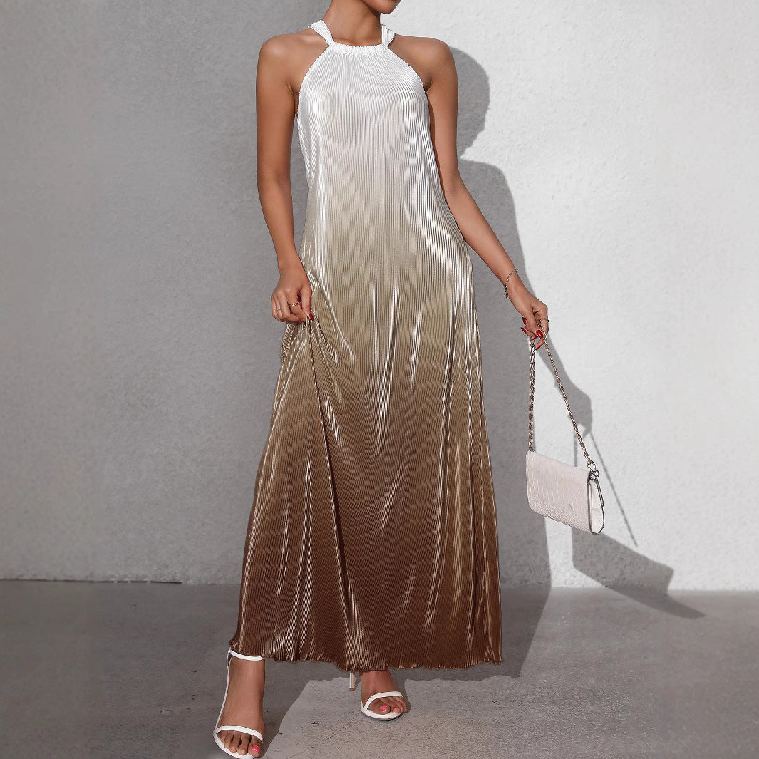 Dame Maxikjole med elegant omslag design og raffineret drapering Stilla