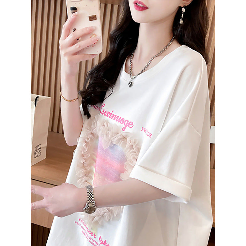 Femme Grafiktryk T-Shirt Kjole Stilla