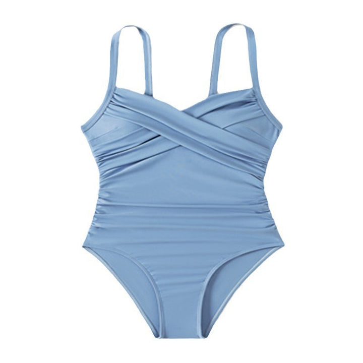 Dame One-Piece Badedragt med elegant wrappedesign Skovae