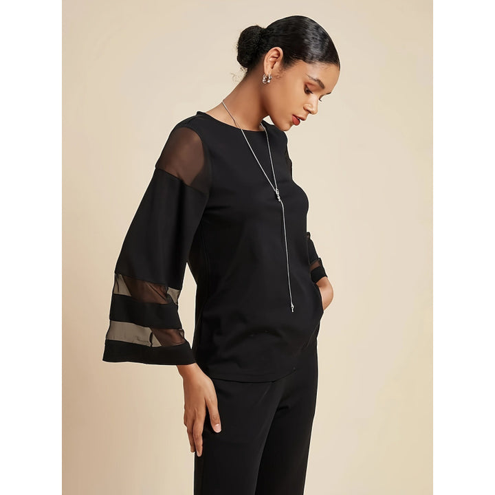 Dame Elegante Chiffon Ærme Top Stilla
