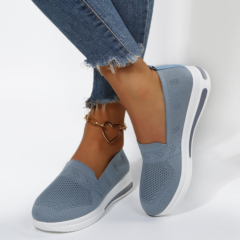Dame Ergonomiske Slip-On Sneakers i åndbart Mesh-materiale Stilla