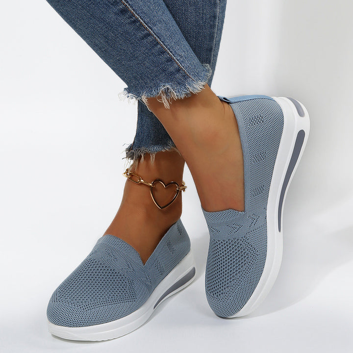 Dame Ergonomiske Slip-On Sneakers i åndbart Mesh-materiale Stilla