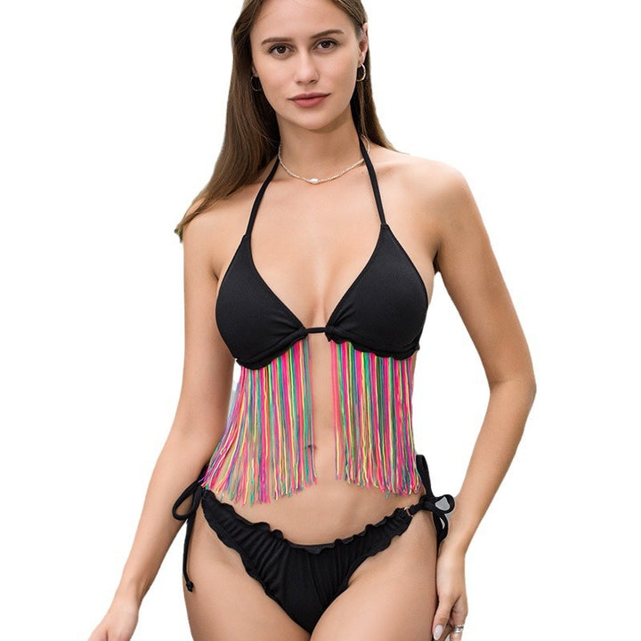 Dame Farverige Frynse Bikini Stilla