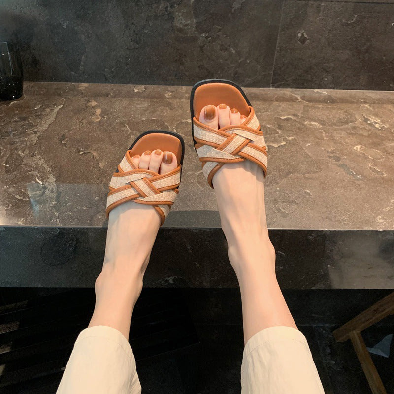 Dame Stilfulde Kryds-Platform Sandaler Stilla