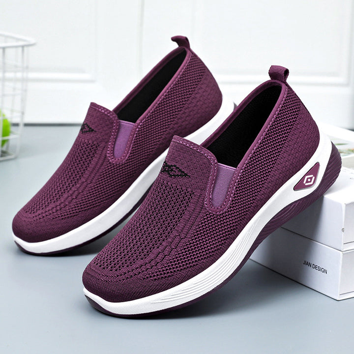 Dame Casual Slip-On Sneakers med åndbart strikdesign Stilla