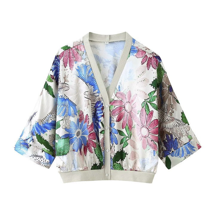 Femme To-Delt Kunstnerisk Tryk Ensemble Stilla