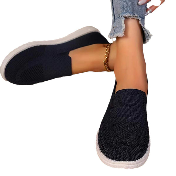 Dame Åndbar Slip-On Sneakers med fleksibelt Strik-Overmateriale Stilla