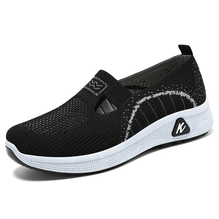 Dame Airy Slip-On Fitness Sneakers med åndbart strikket overmateriale Stilla