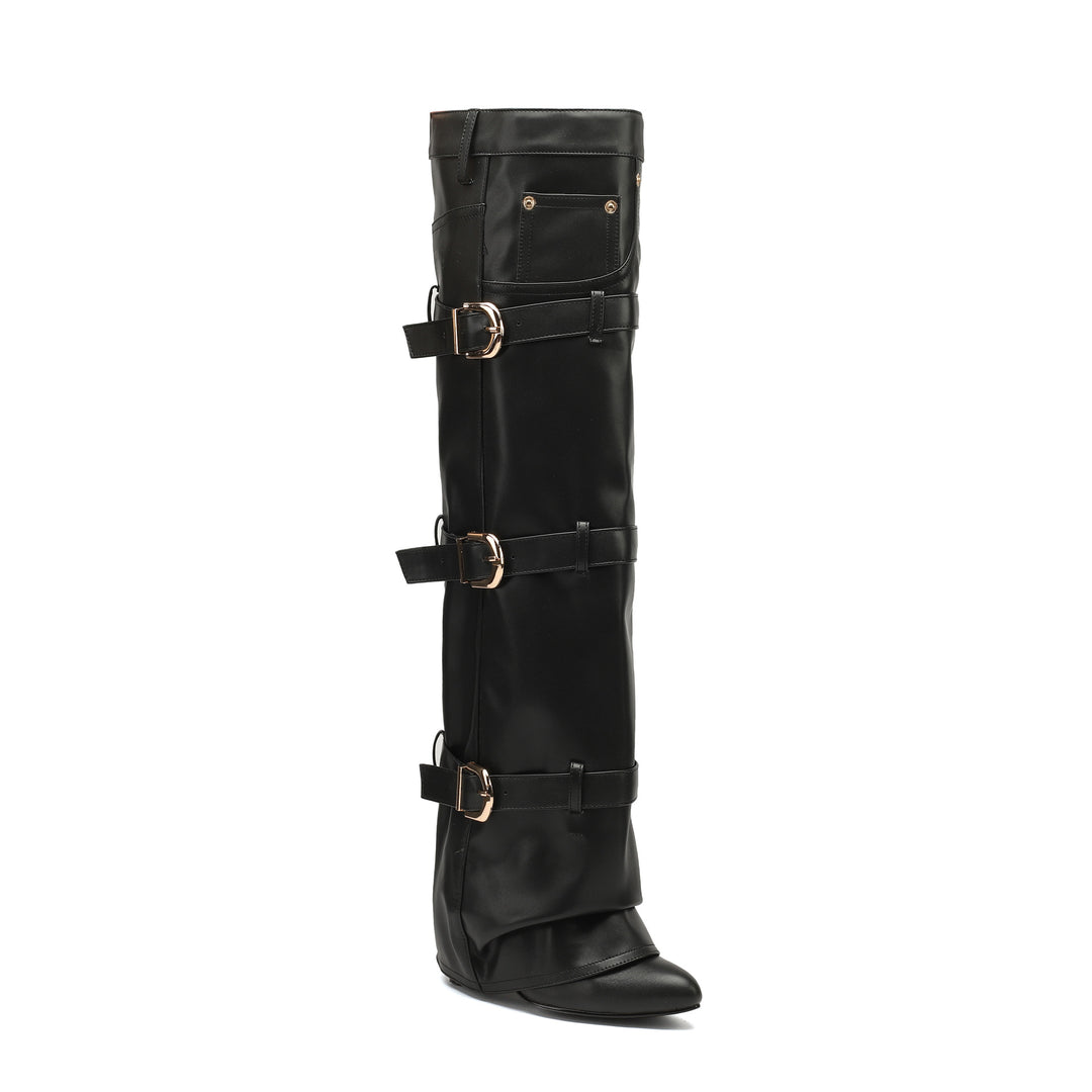 Femme Over-the-Knee spænder stiletto støvler Stilla