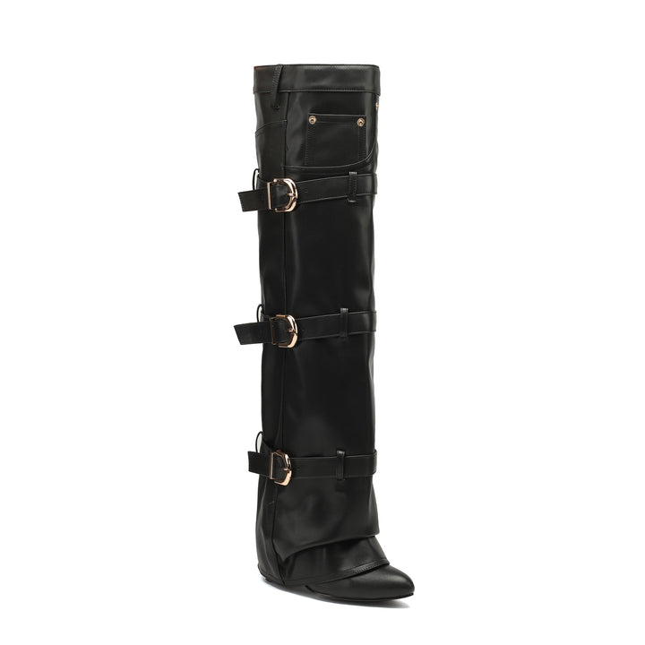 Femme Over-the-Knee spænder stiletto støvler Stilla