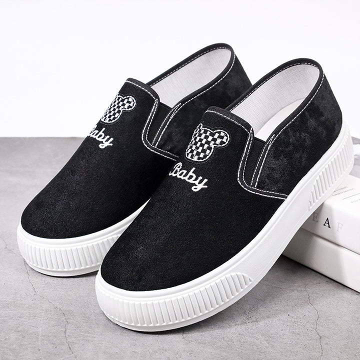 Femme Casual Slip-On Sneakers med legende broderi Stilla