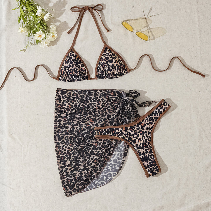 Dame Triangel-Bikini med Vik-rok Skovae
