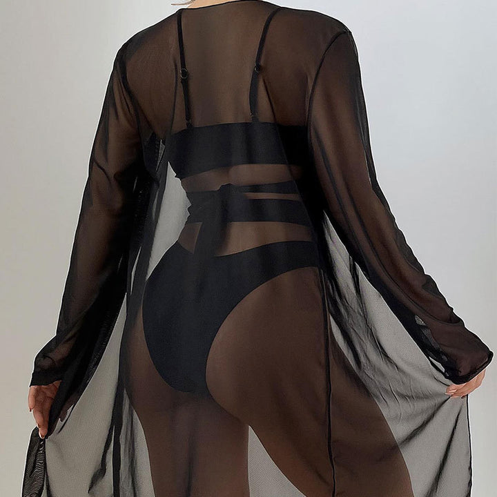 Dame To-delt Bikini-sæt med innovativt indpakningsdesign og raffinerede bindebånd Skovae
