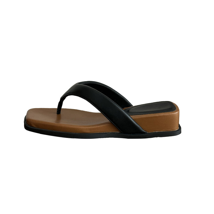 Femme Trendy Quadratzehen-Tanga-Sandaler med polstret fodseng Stilla