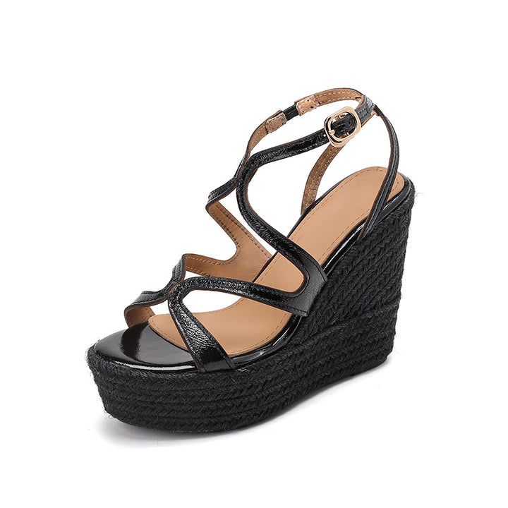 Femme Strappy Espadrille Wedge Sandaler Stilla