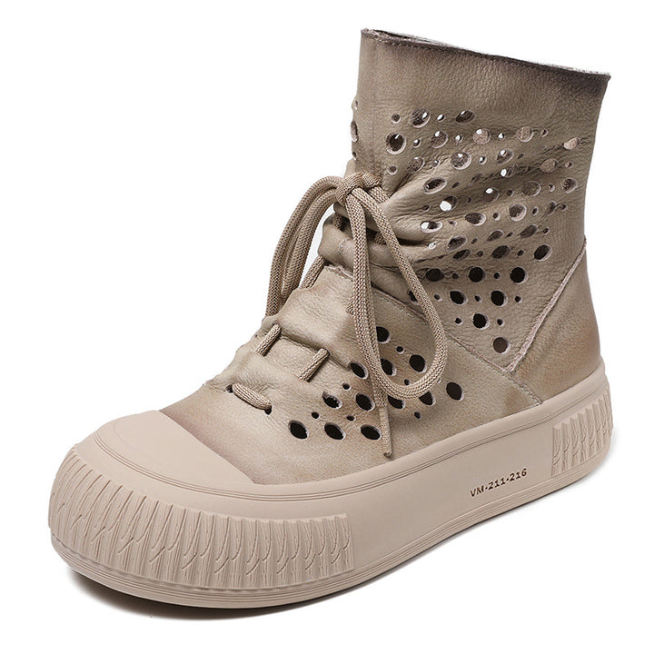 Dame Perforerede Høje Sneakers med Gummisål Stilla