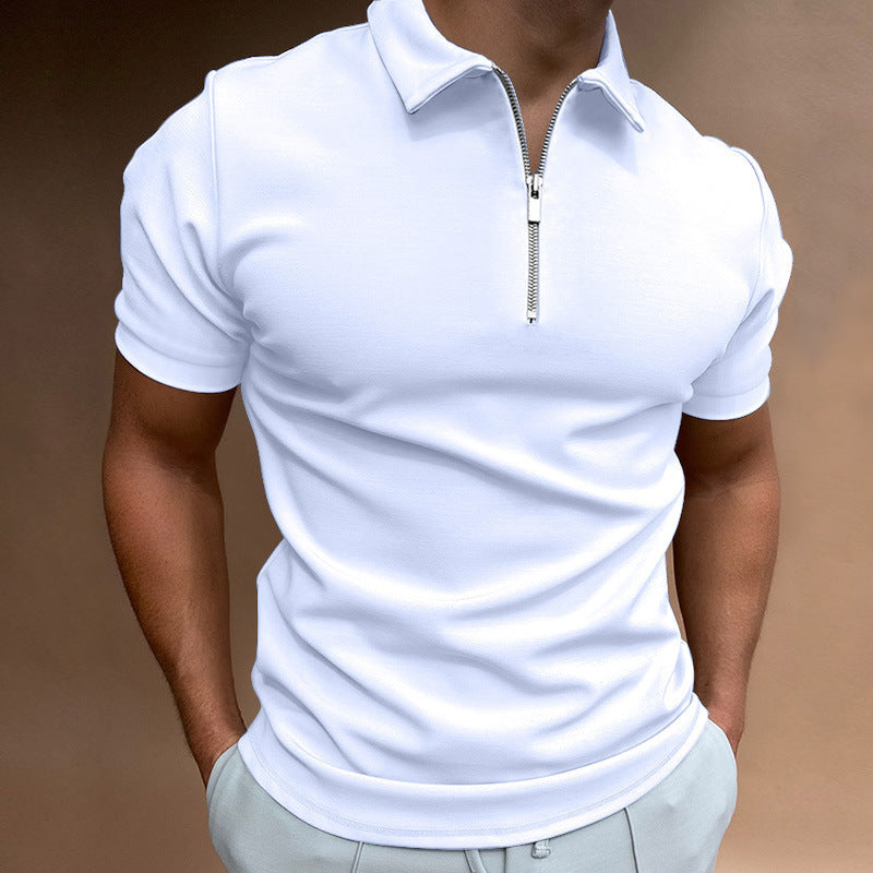 Herre poloshirt med lynlås Stilla